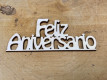 LETRA MADERA "FELIZ ANIVERSARIO" PAQ X 12UNI