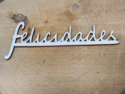 LETRA MADERA "FELICIDADES" PAQ X 12UNI
