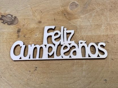 LETRA MADERA "FELIZ CUMPLEAÑOS" PAQ X 12UNI
