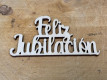 LETRA MADERA "FELIZ JUBILACION" PAQ X 12UNI