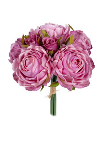 RAMO ROSAS 26 CM MALVA