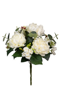RAMO PAEONIA 36 CM BLANCO