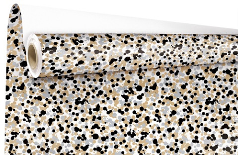 BOBINA PAPEL POLLOCK 69CMX25M NIEVE MULTICOLOR