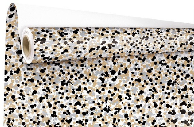 BOBINA PAPEL POLLOCK 69CMX25M NIEVE MULTICOLOR