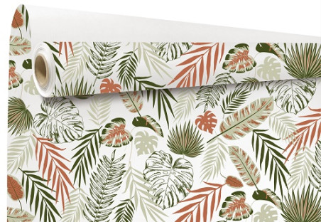 BOBINA PAPEL TROPICAL 69CMX50M VERDE COMB.