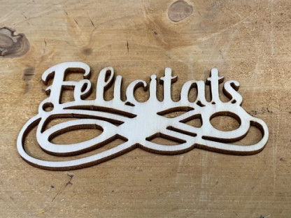 LETRA MADERA "FELICITATS" INFINIT PAQ X 12UNI