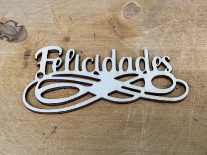 LETRA MADERA "FELICIDADES" INFINITO PAQ X 12UNI