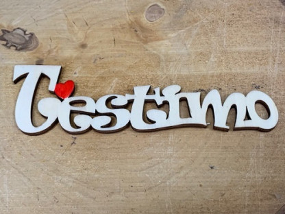LETRA MADERA "T'ESTIMO" COR PAQ X 12UNI