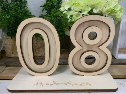 NÚMERO 8 PARA BASE MADERA