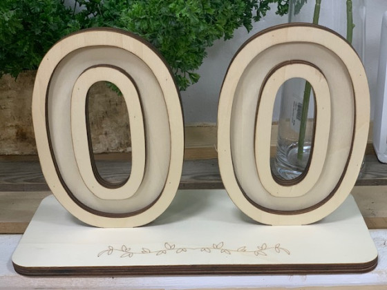 NÚMERO 0 PARA BASE MADERA